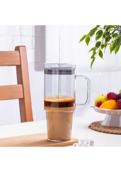 COOKER 900 MLCAM PİPETLİ BARDAK GRİ SAYDAM