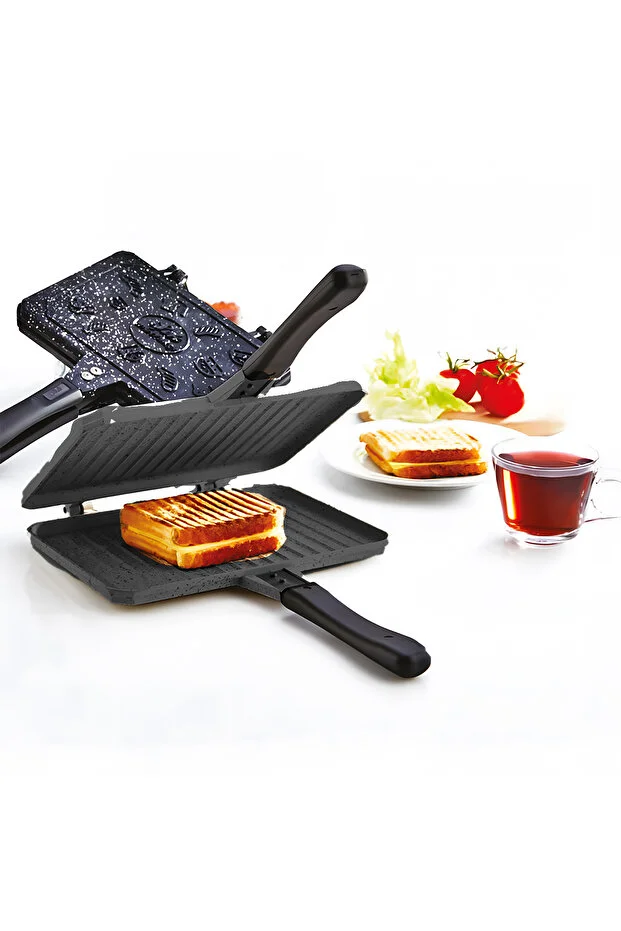 RSS LAV MARKA24*40 OCAK ÜSTÜ DÖKÜM GRANİT TOST MAKİNASI YAPIŞMAZ