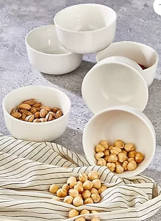 COOKER  6 ADET 10 CM  ÇEREZLİK KASE  PORSELEN