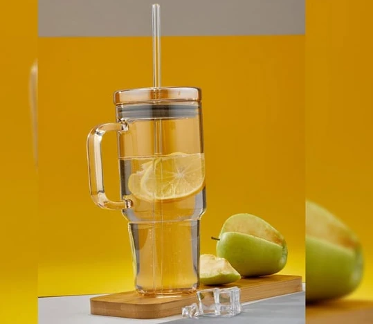 COOKER 900 MLCAM PİPETLİ BARDAK SARI SAYDAM