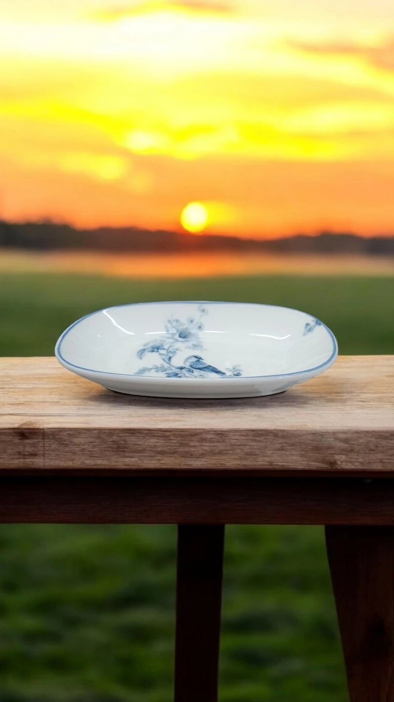 GÜRAL PORSELEN 3 ADET SUJE SERİSİ 15 CM KAYIK 1891 KUŞLU