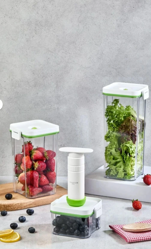 Respirox Vakumlu Saklama Kabı Seti 3 LÜ MANUEL Pompalı