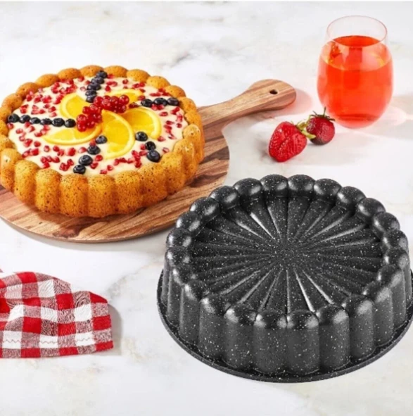 Granit Döküm Tart Kek Kalıbı  26 Cm