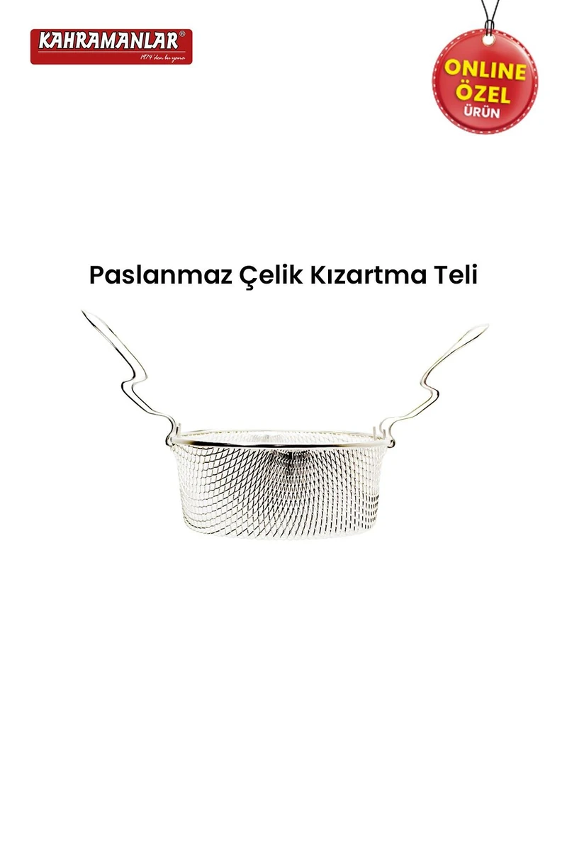 KAHRAMANLAR 22 CM EMAYE FRİTÖZLÜ KIZARTMA TENCERESİ DESENLİ