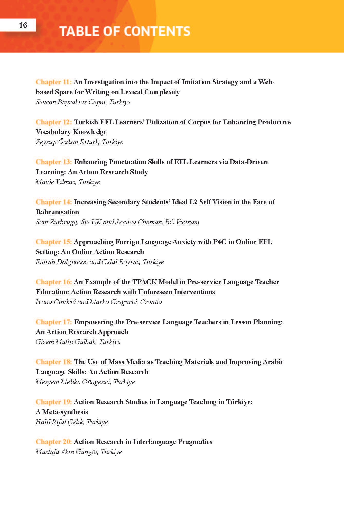 Action Research in Language Teaching and Teacher Education: Voices from Diverse Contexts