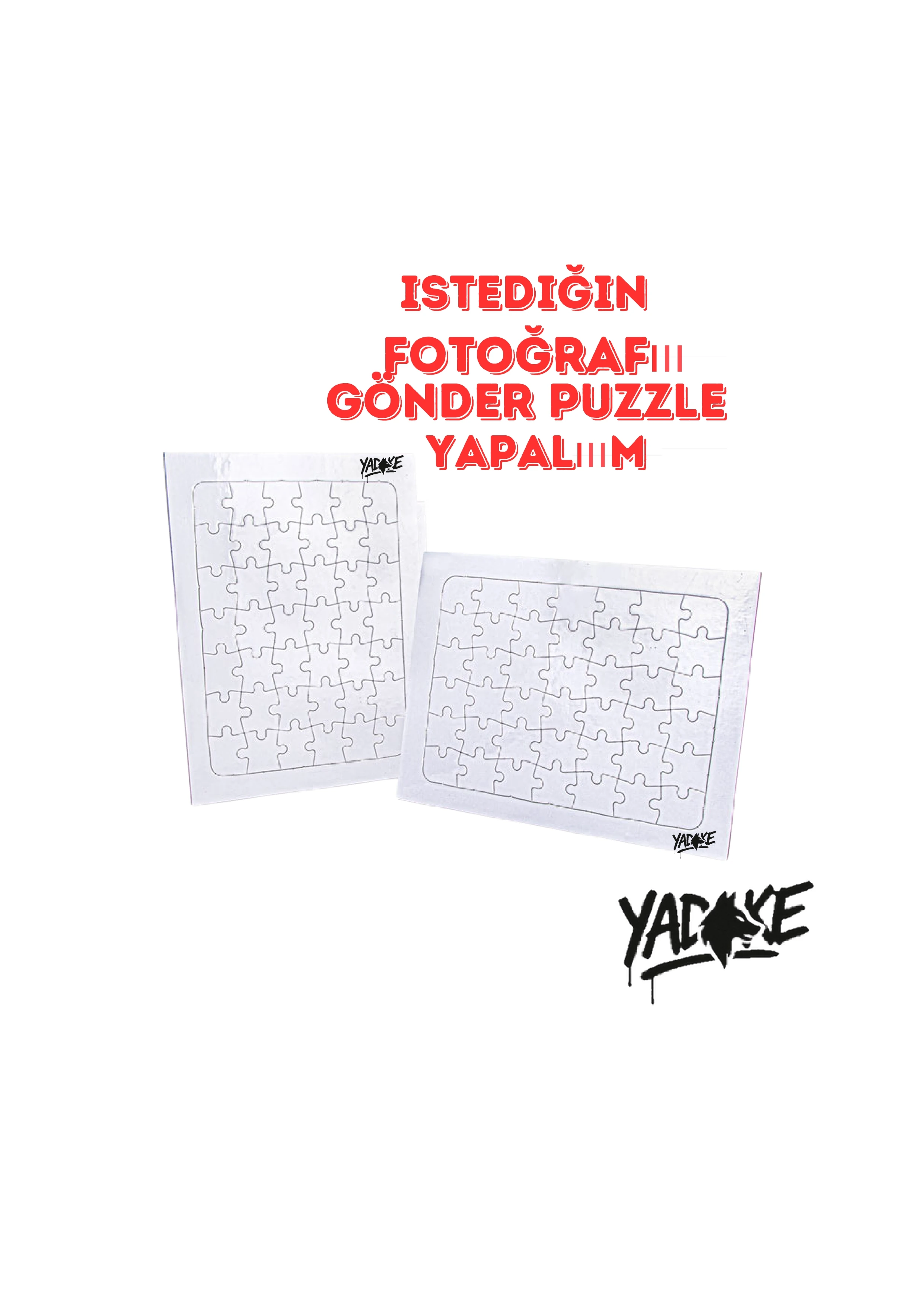 42`li veya 99`lu Kişiye Özel Puzzle A4 Boyutunda