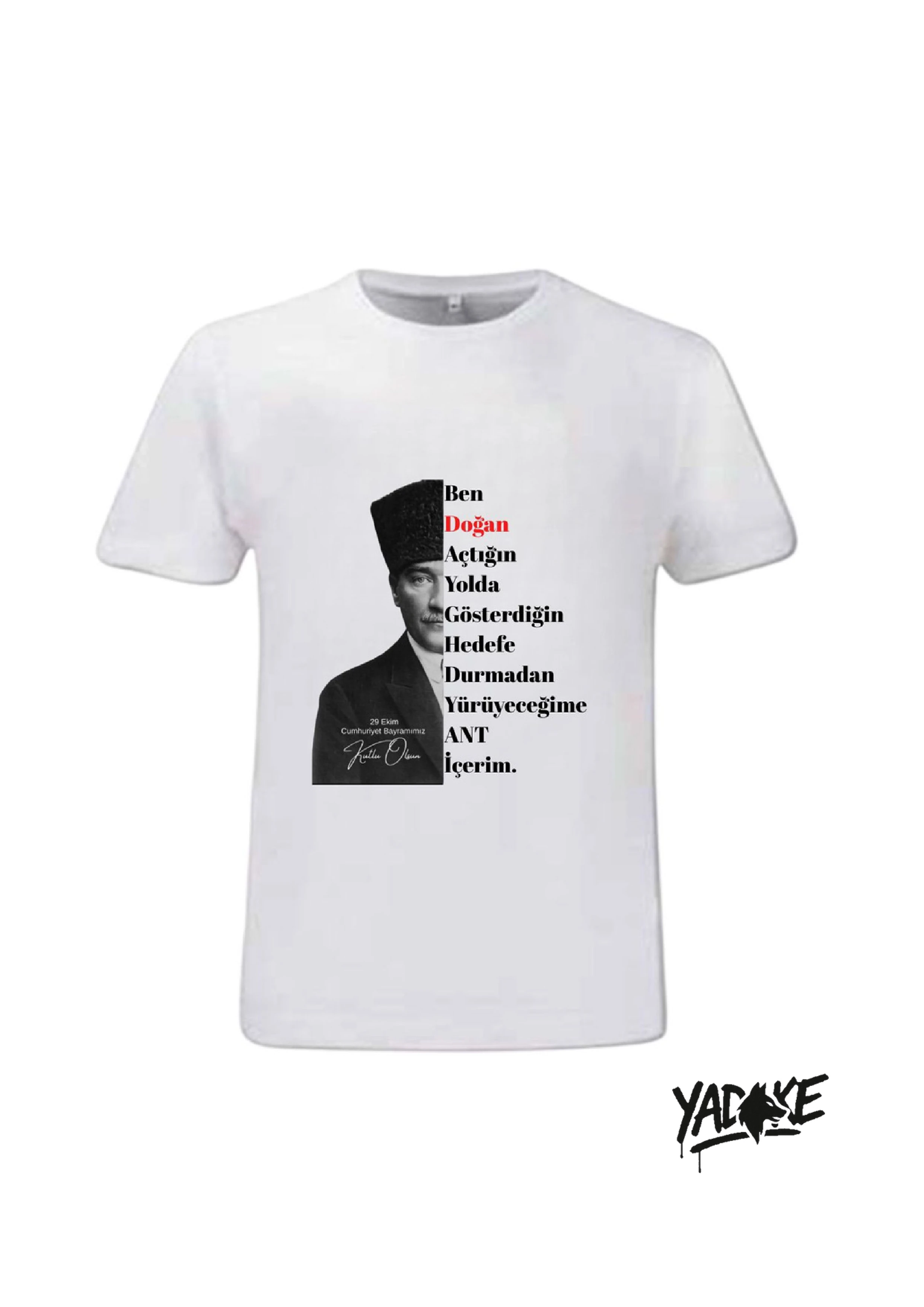 İsme Özel 29 Ekim Atatürk`lü Tişört