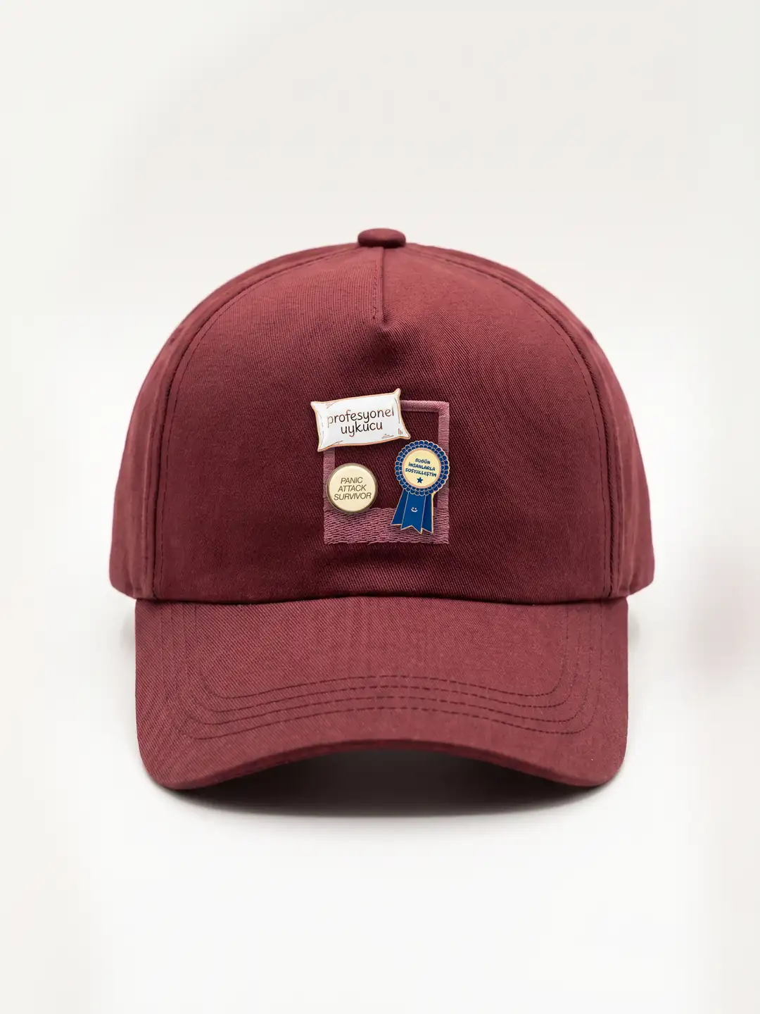 Pin Hat Burgundy