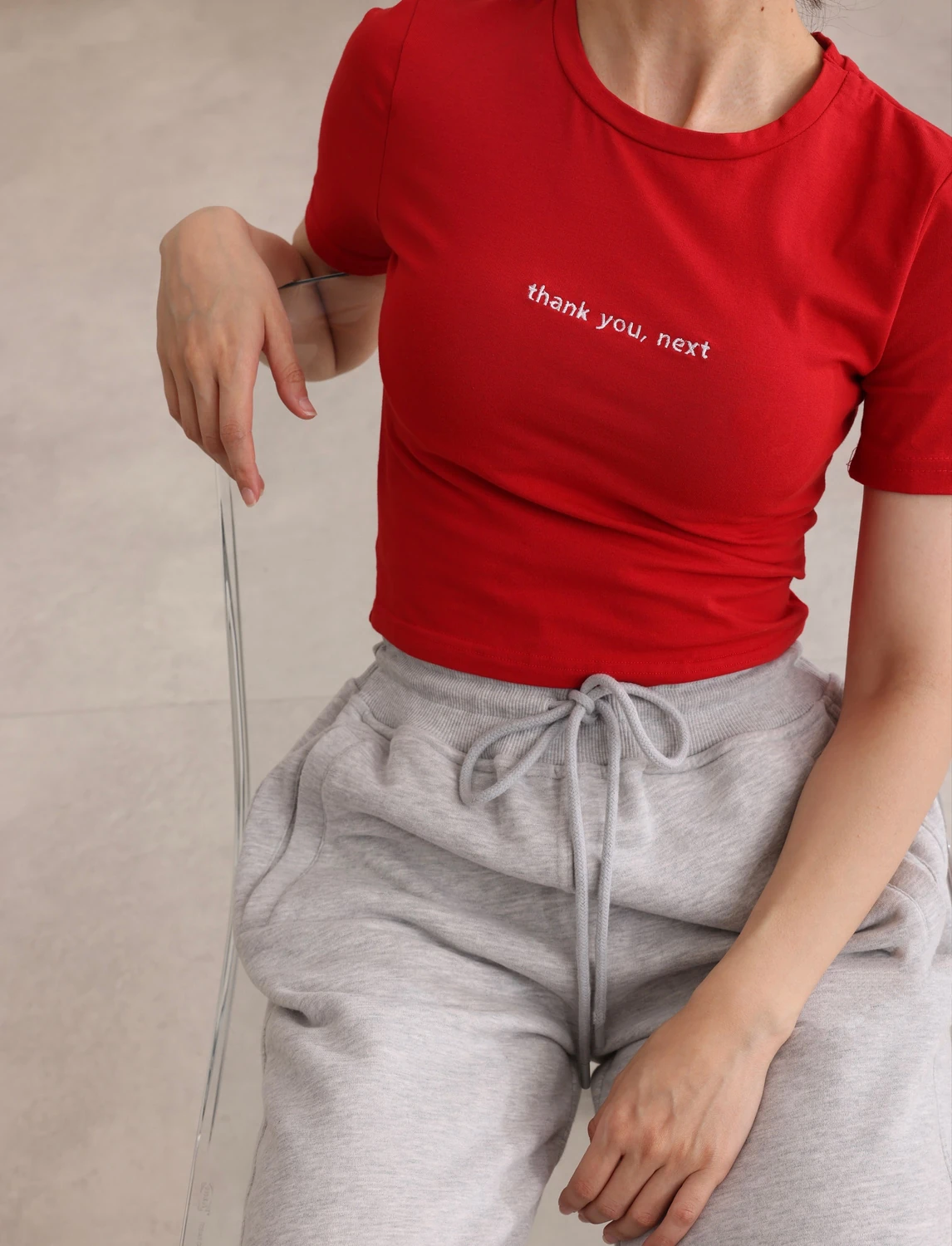 Next Nakışlı Crop Tişört