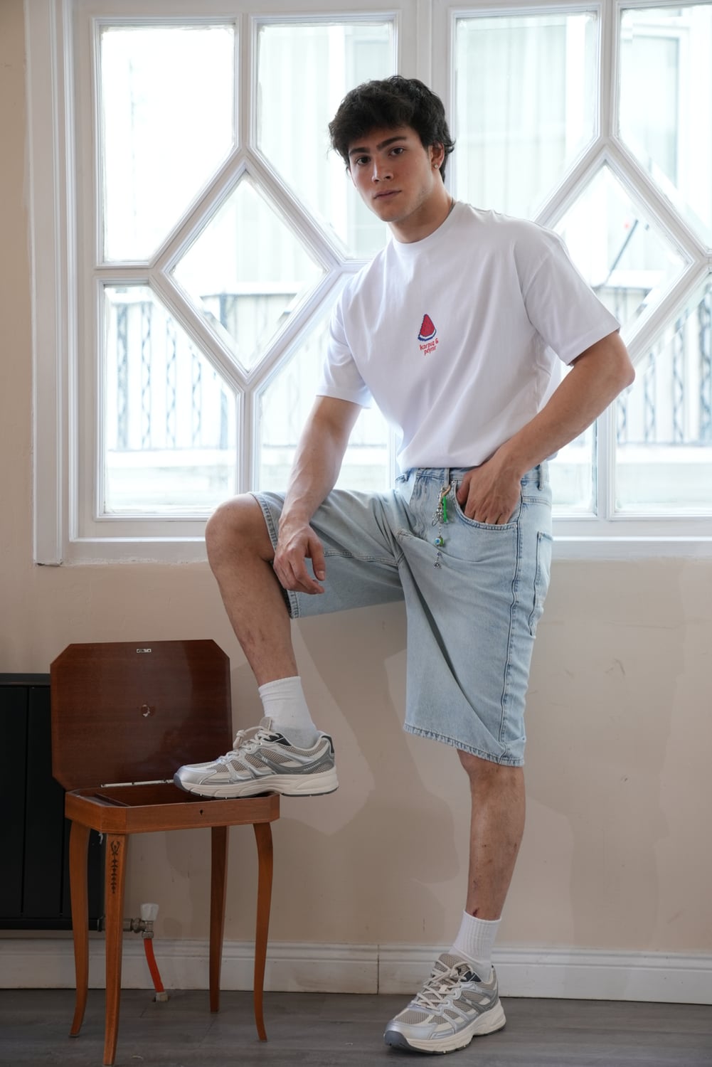 Karpuz Peynir Baskılı Oversize Tişört