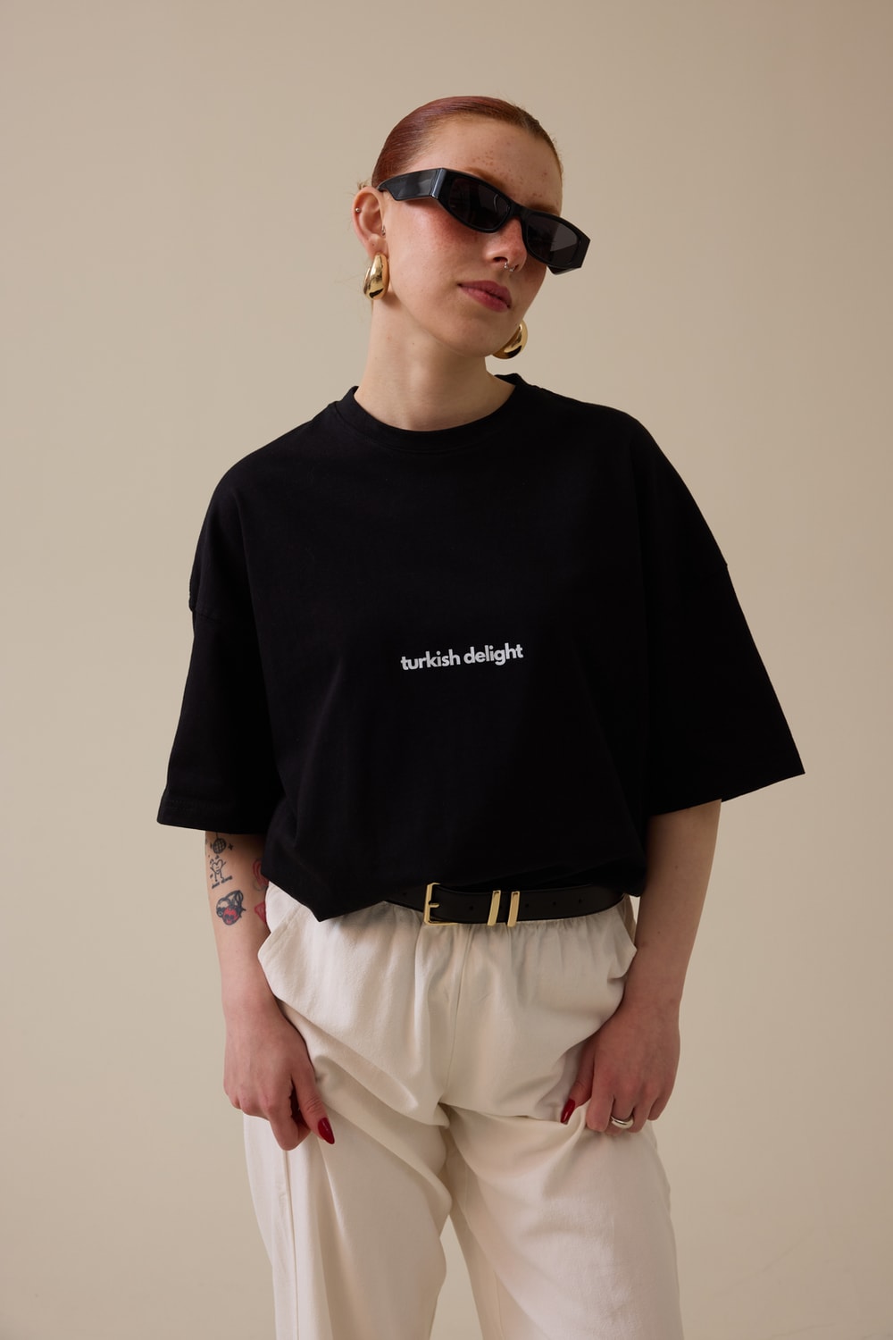 Lokum Oversize Siyah Tişört