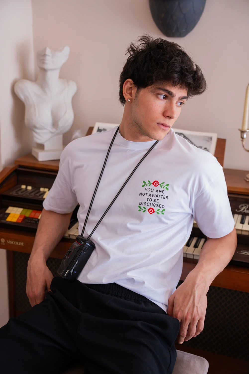 Konu Değilsin Baskılı Oversize Tişört