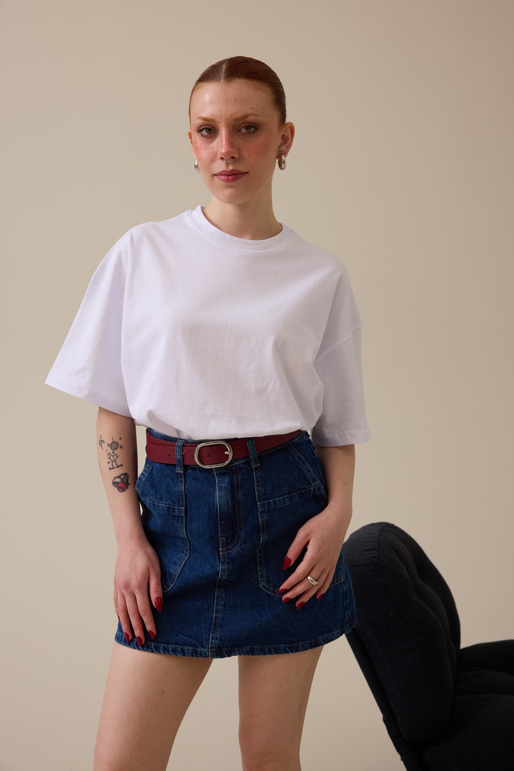 Nazar Baskılı Oversize Tişört