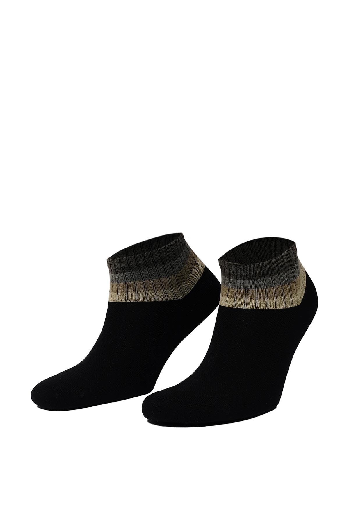 Aytuğ Women’s Cotton Sneaker Socks – 12-Pack with Gradient Cuff Design