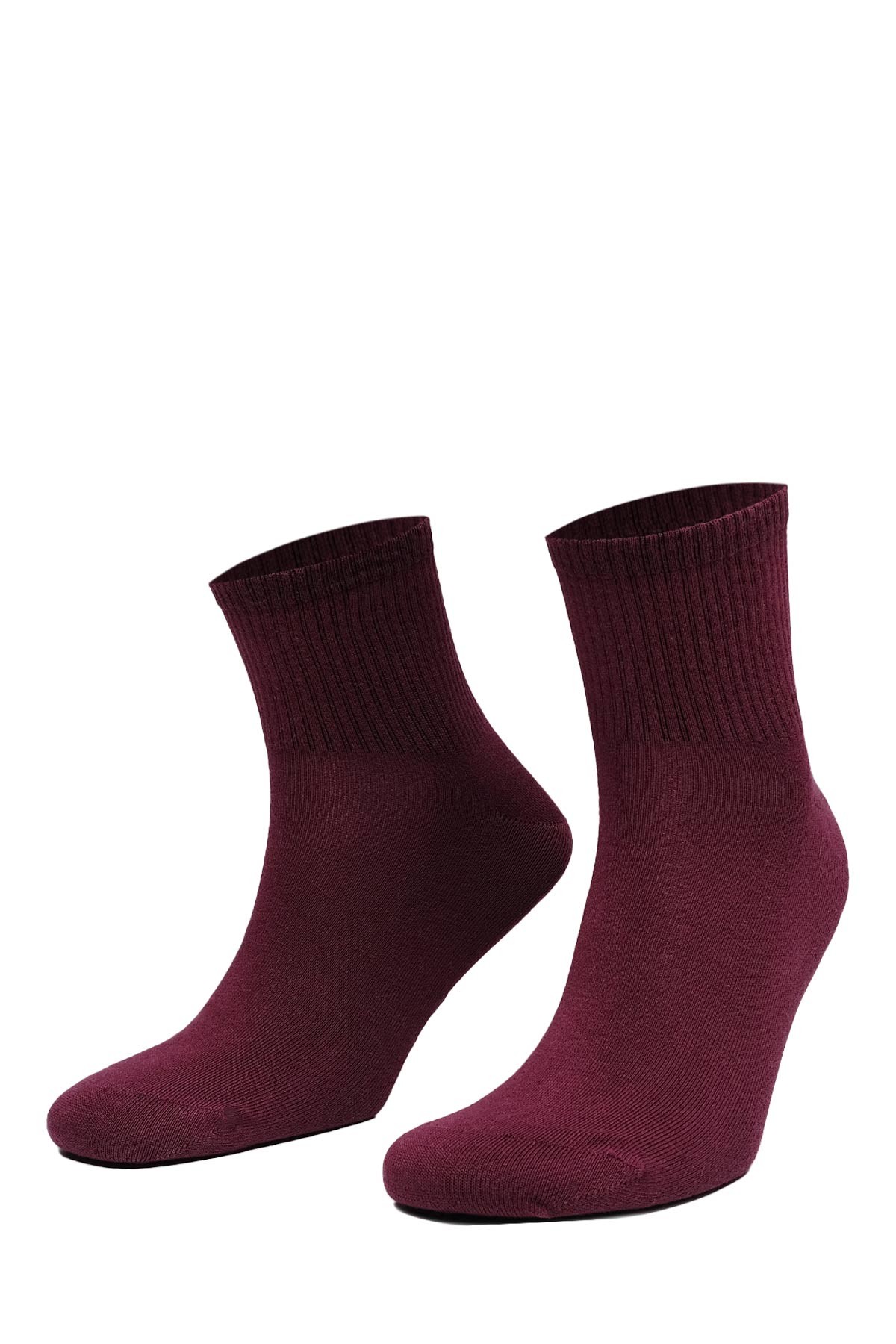 Cotton Mid-Cut Socks for Men – Aytuğ 12-Pack in Solid Colors, Seamless Toe