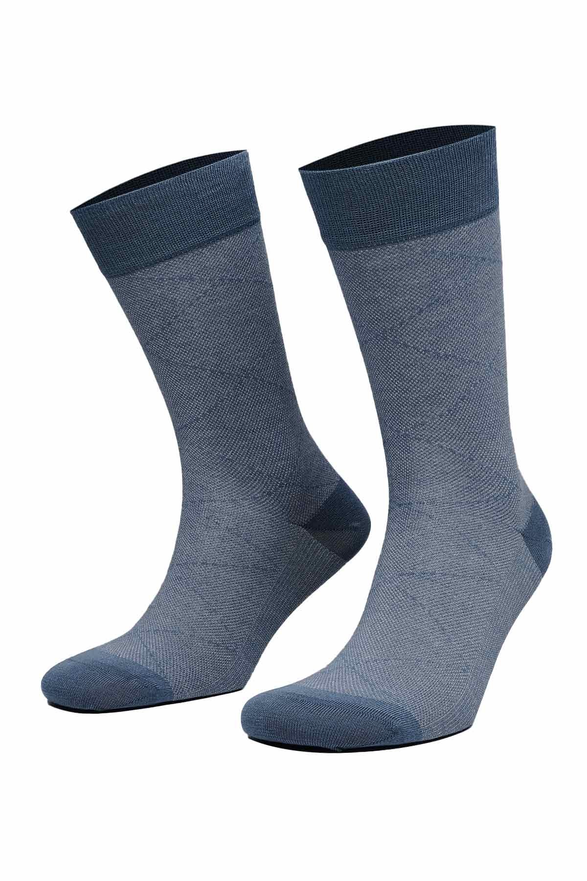 12 Pairs of Aytuğ Modal Socks – Tonal Design with Subtle Diagonal Pattern