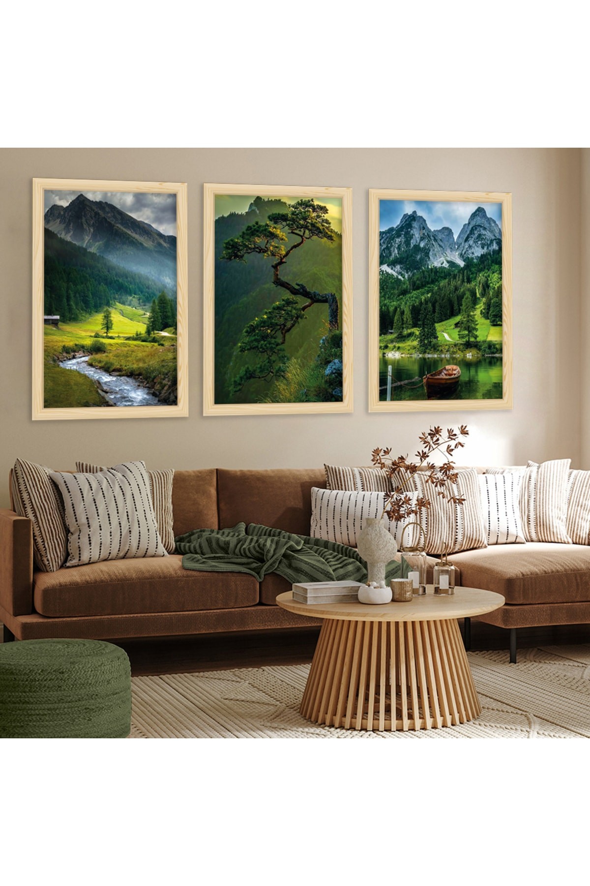 Salon Tablosu Ahşap Çerçeveli Doğa Tablo