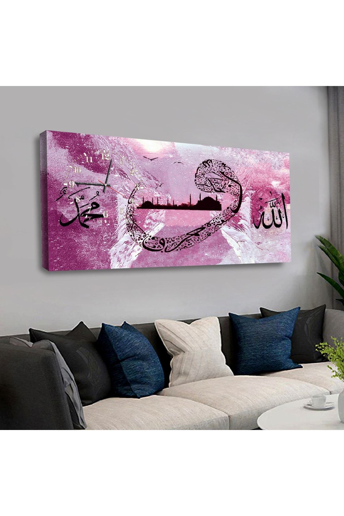 Zevahir 120x60 Cm Saatli Kanvas Tablo Kvs158