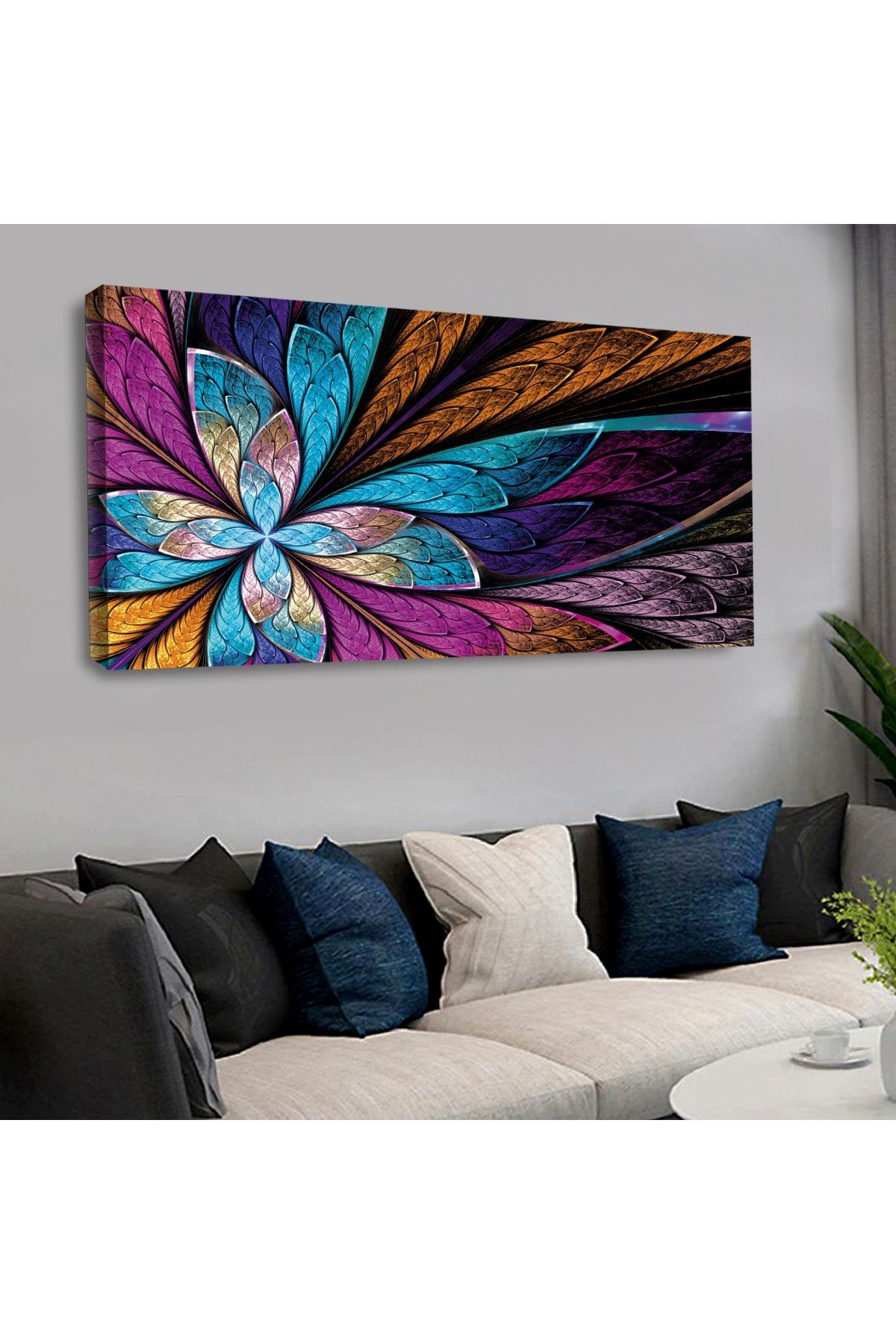 120 X 60 Cm Kanvas Renkli Tablo