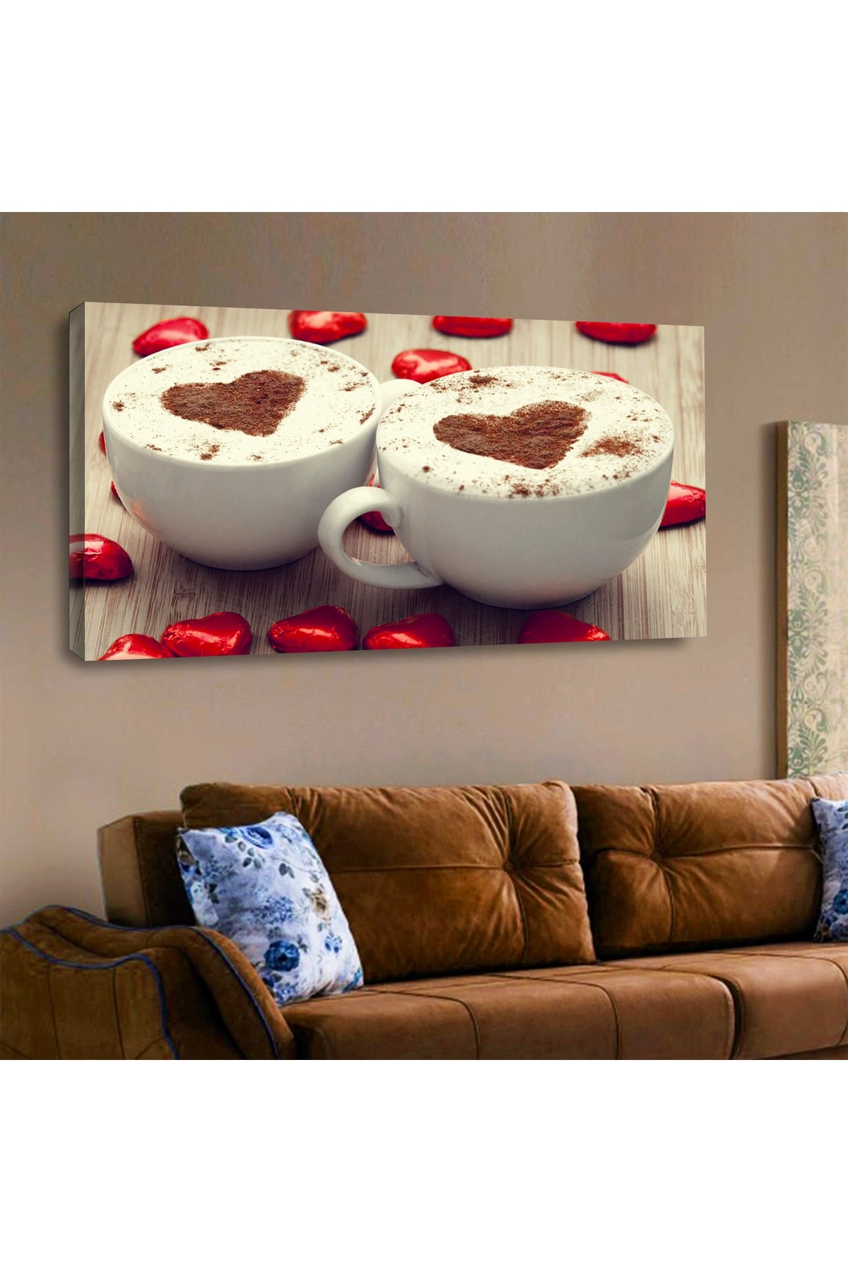 Tasarım Ahşap Şase Dijital Baskı Kanvas Tablo 120X60Cm