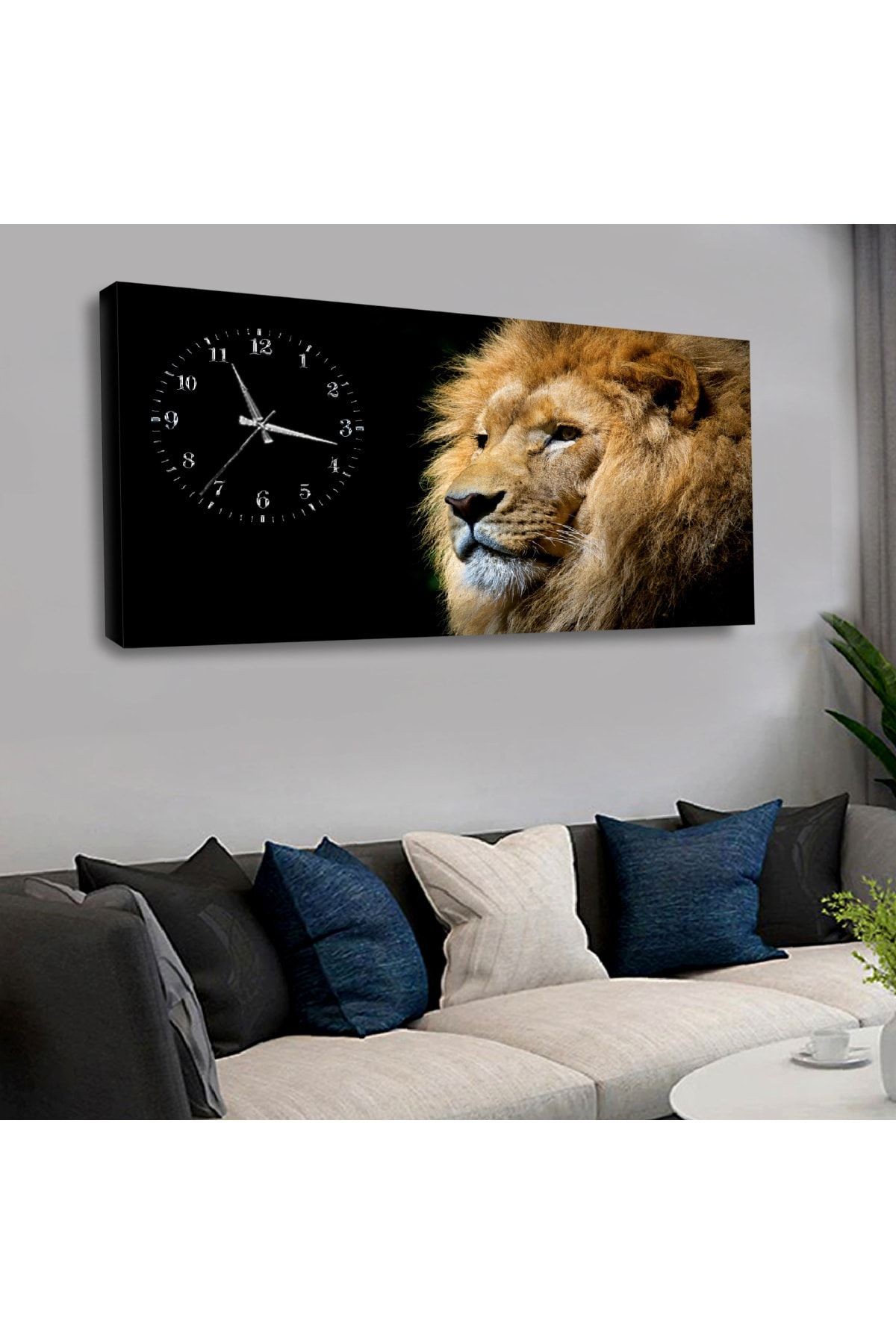 Zevahir 120x60 Cm Saatli Kanvas Tablo Kvs201