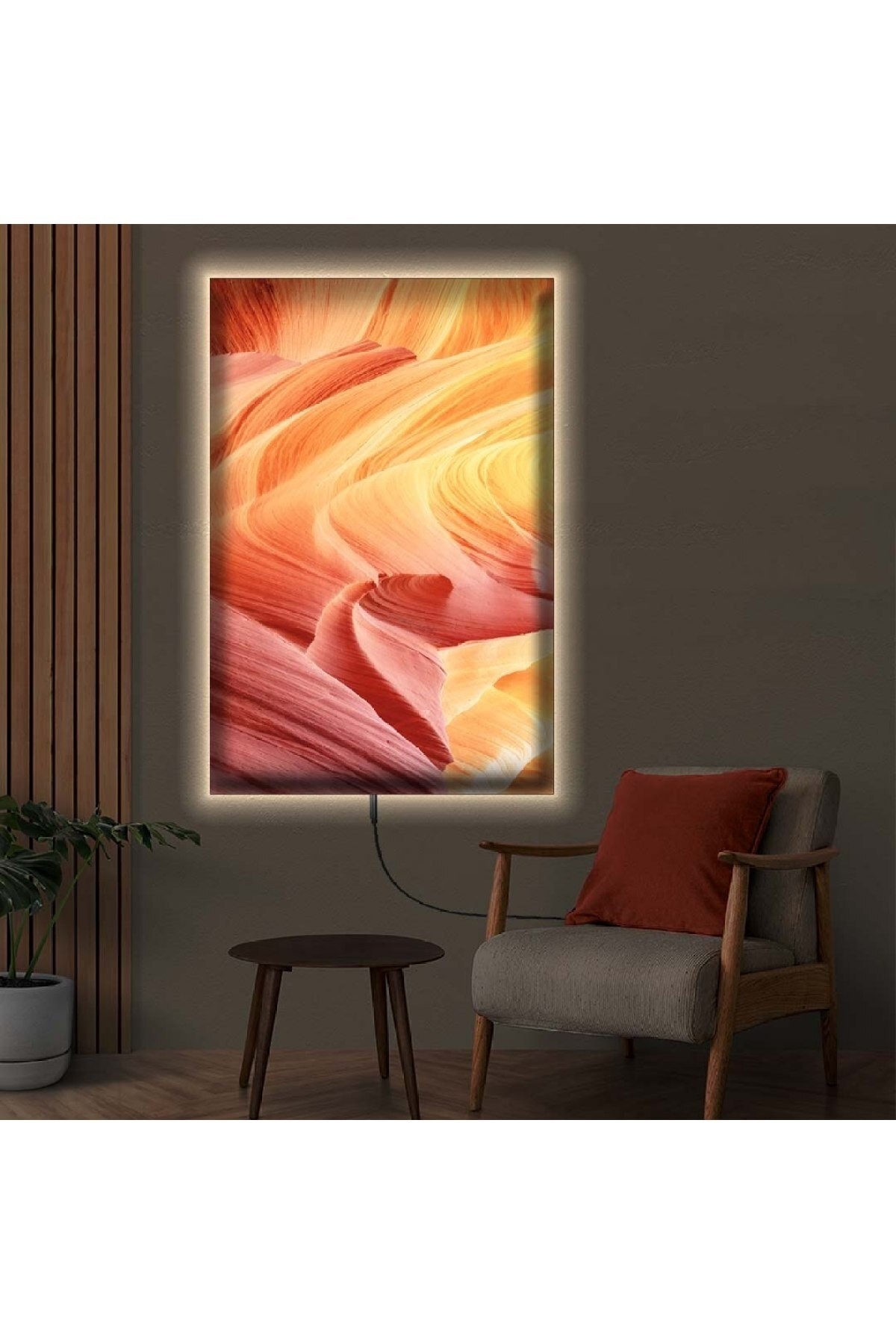 Salon Tablosu Ledli Modern Çizim Dijital Baskı Dayanıklı Kanvas Tablo 90X60Cm