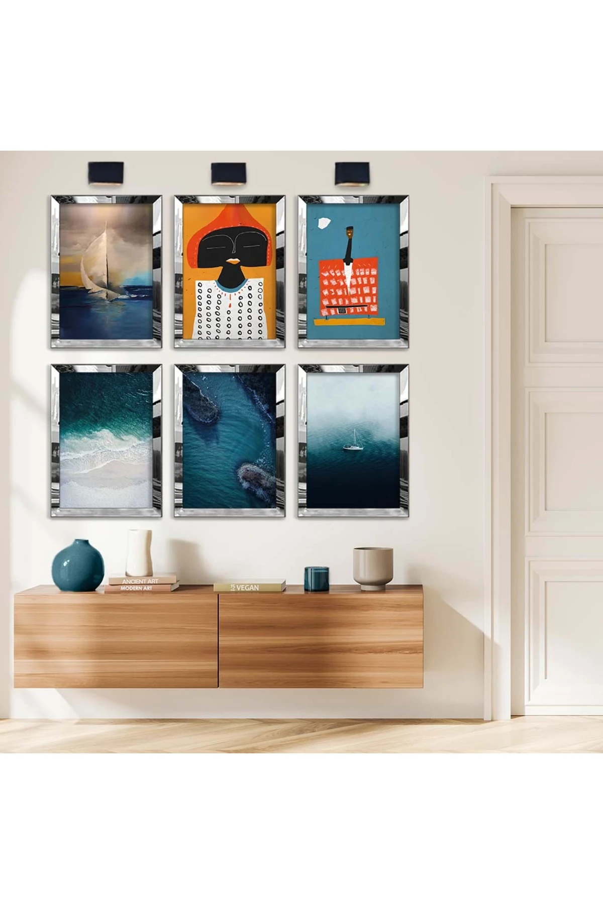 Doğa Ve Manzara Tema 6'Lı Pleksi Kenar Solmaz MDF Tablo Seti