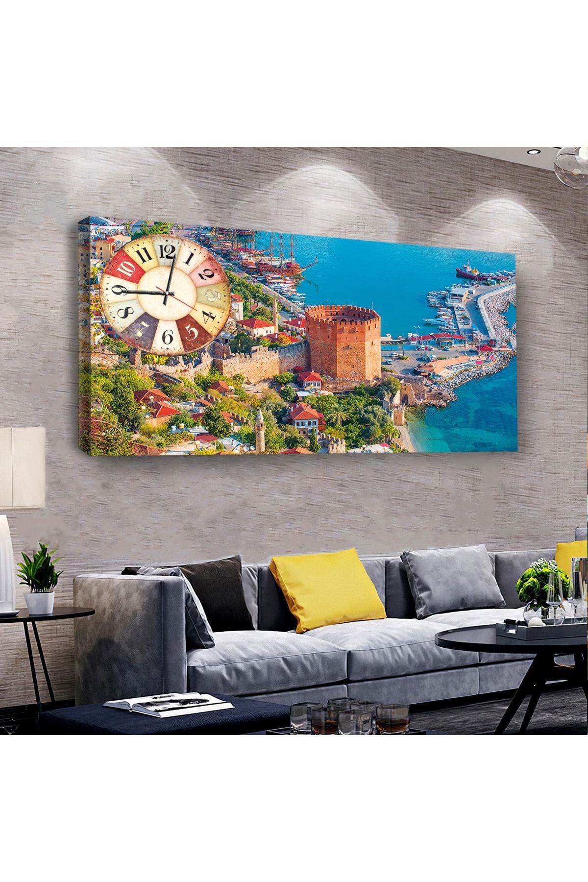 Hisar 120 X 60 Saatli Kanvas Tablo