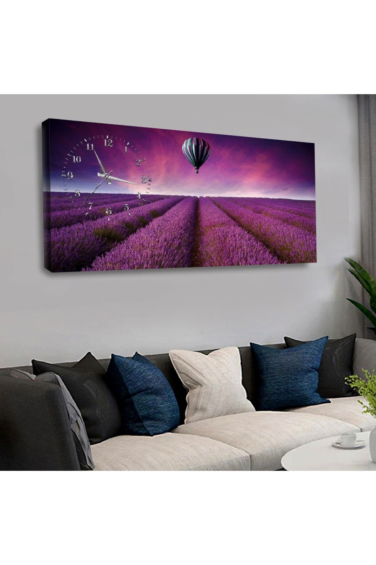 Zevahir 120x60 Cm Saatli Kanvas Tablo Kvs139