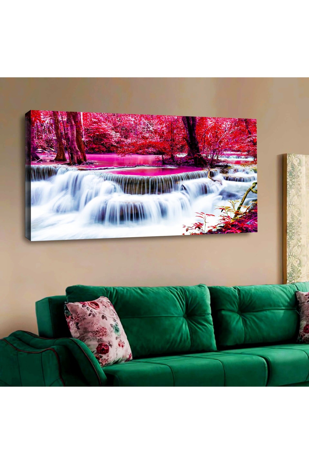 Özel Tasarım Dayanıklı Ahşap Şase Dijital Baskı Kanvas Tablo 120X60Cm