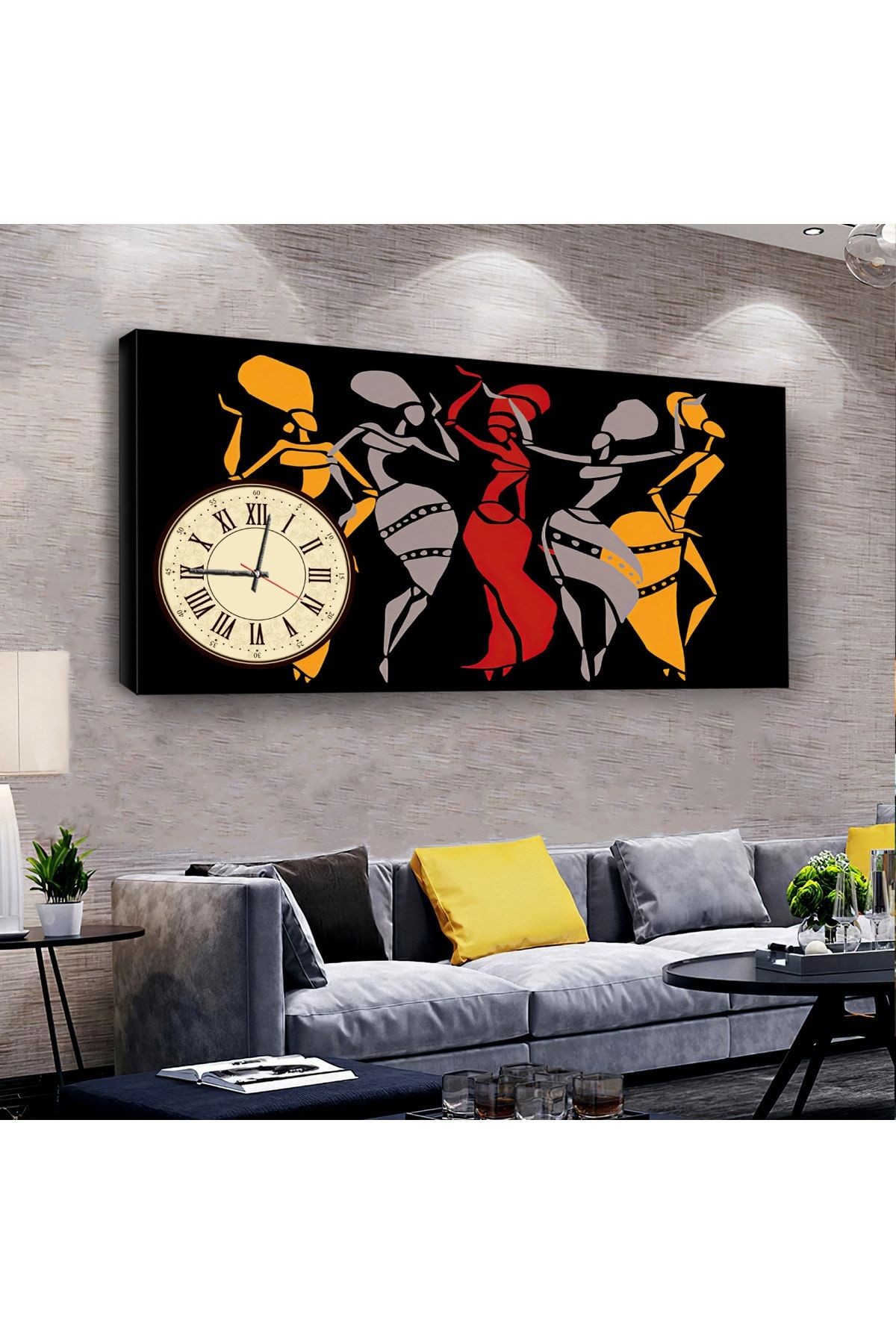 Mısır Medeniyeti 120 X 60 Saatli Kanvas Tablo