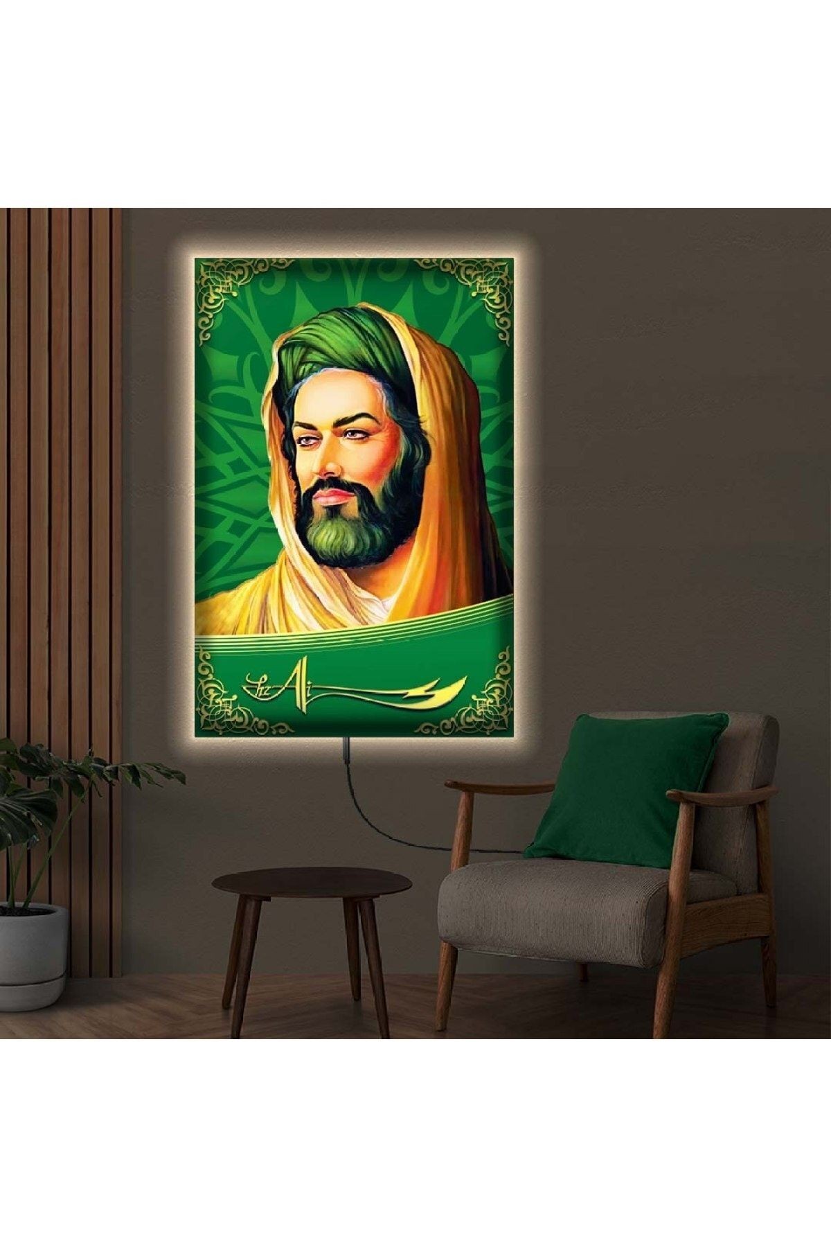 Ledli 70x100 Alevilik Motifli Dini Kanvas Tablo