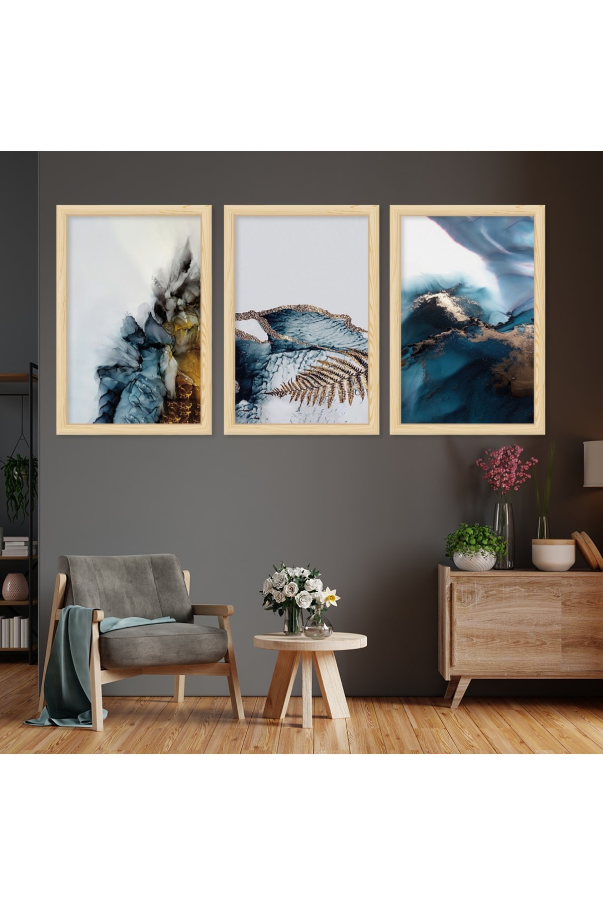 Tasarım Ahşap Çerçeveli Modern Uv Baskı Tablo
