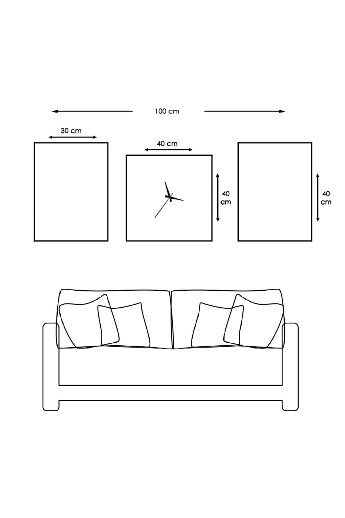 Flamingo Mdf Tablo Ve Saat Kombin