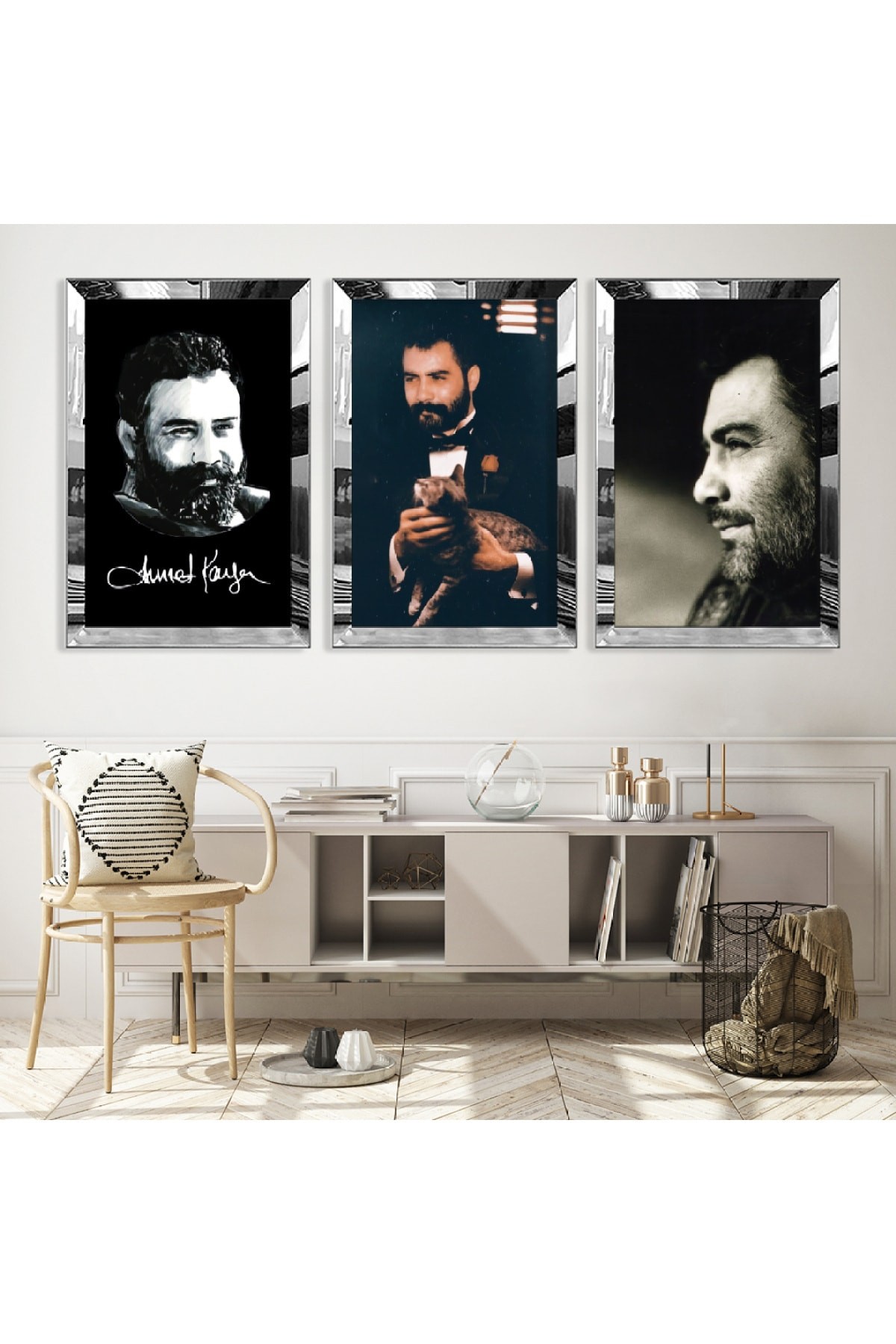 Ahmet Kaya Gold Pleksi Kenar Solmaz MDF Tablo