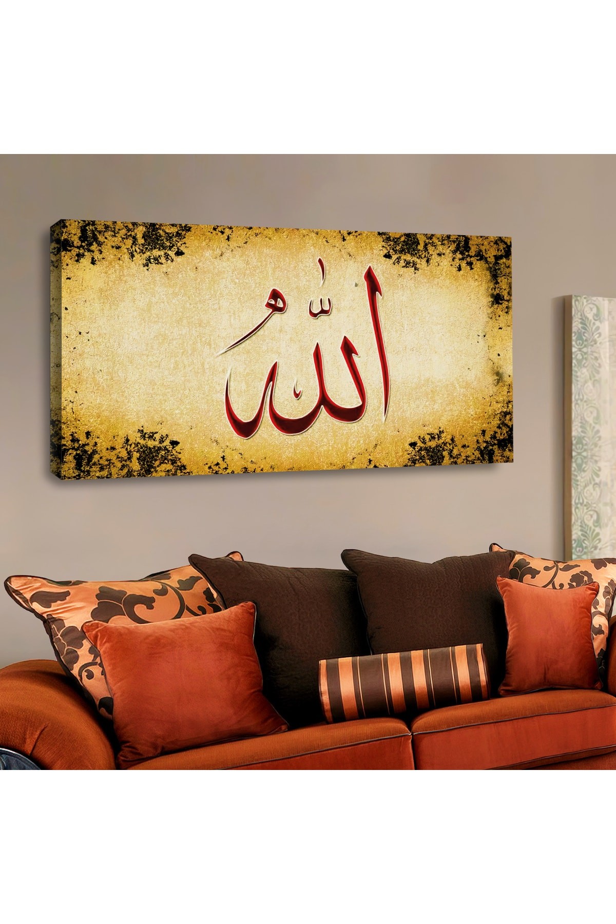 Modern Ahşap Şase Dijital Baskı Solmaz Kanvas Tablo 120X60Cm