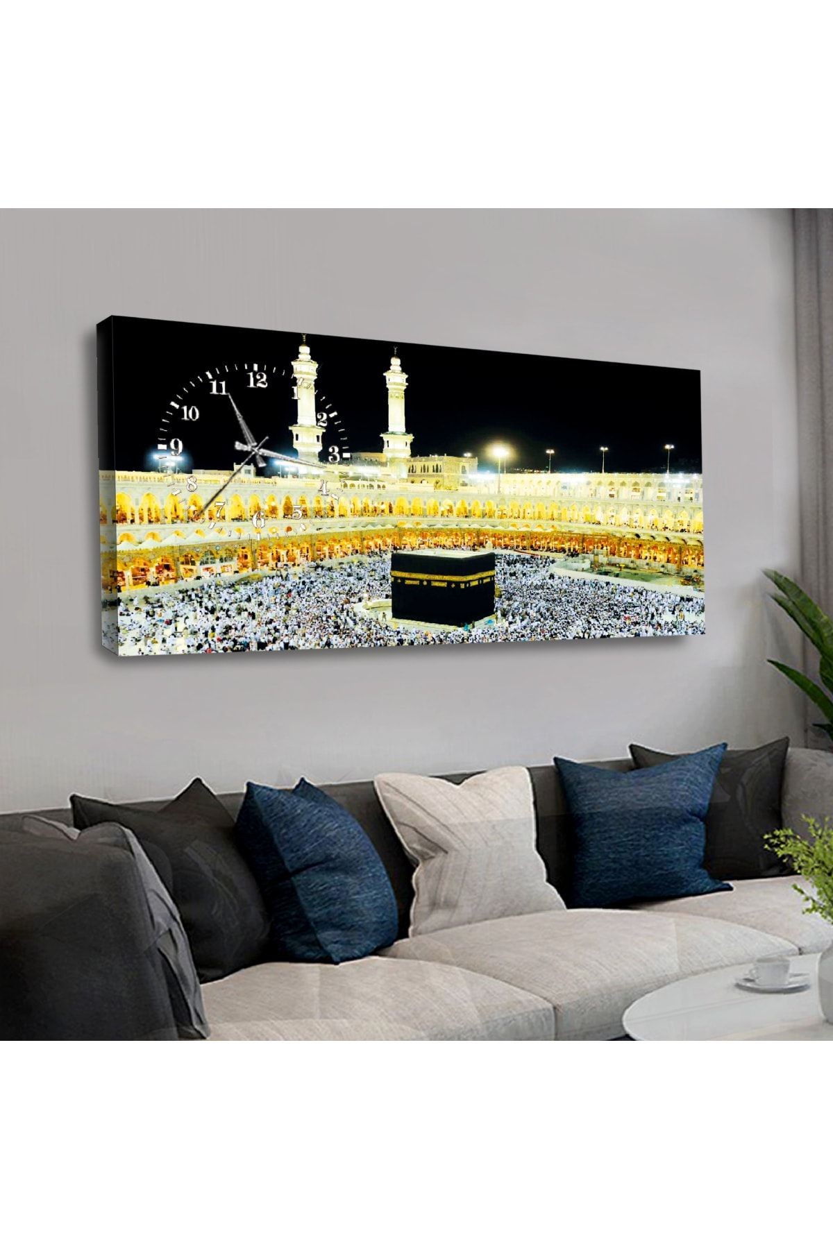 Zevahir 120x60 Cm Saatli Kanvas Tablo Kvs179