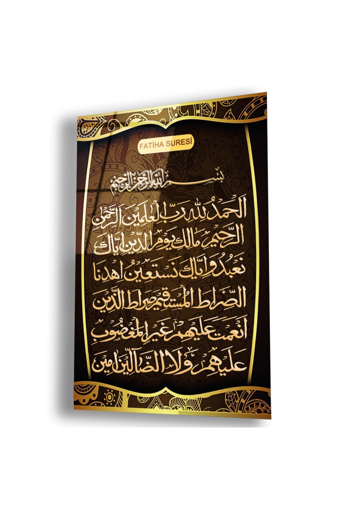 Canlı Fatiha Süresi UV Baskı Kırılmaz Cam Tablo