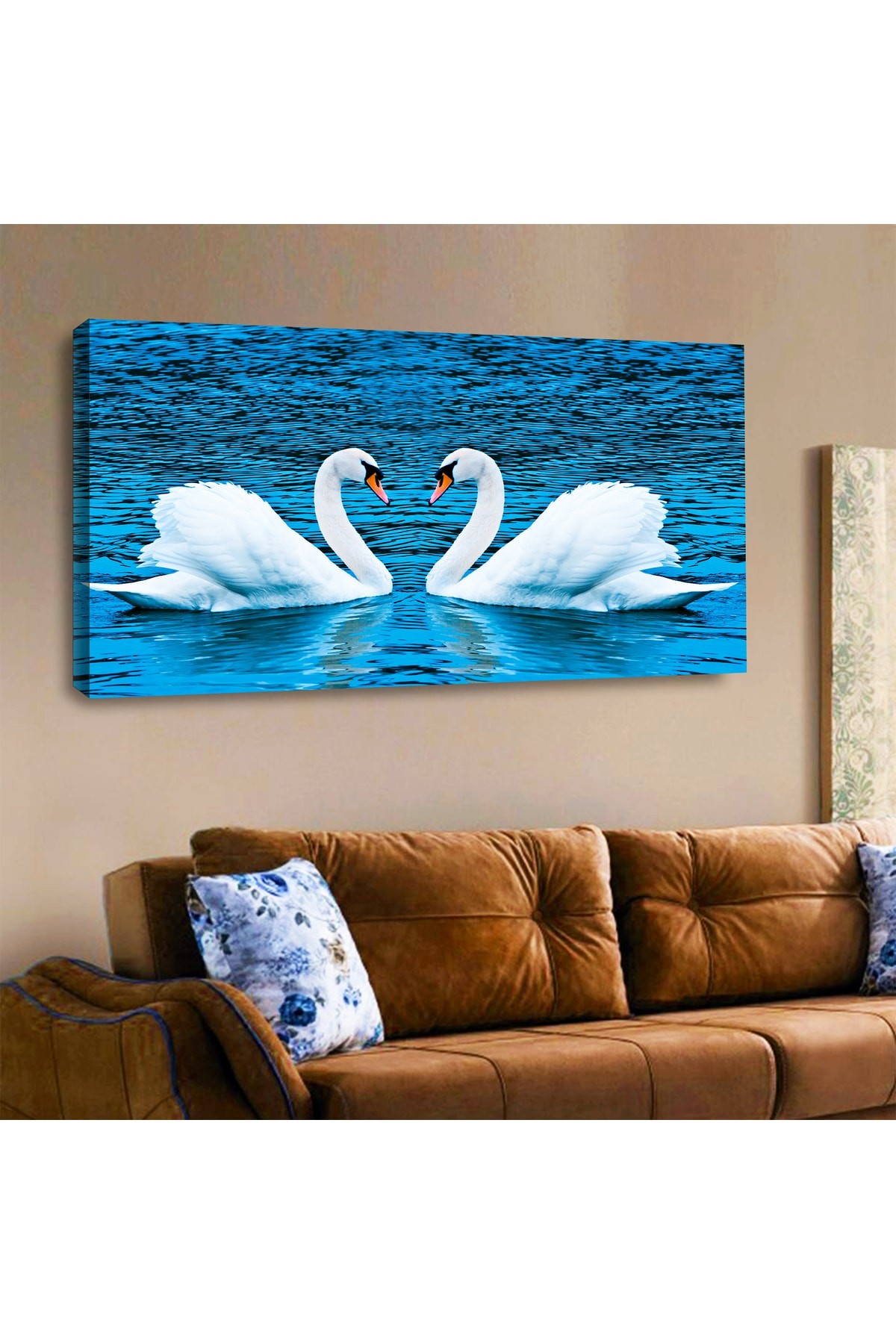 Renkli Tasarım Ahşap Yüksek Kalite Dijital Baskı Kanvas Tablo 120X60Cm
