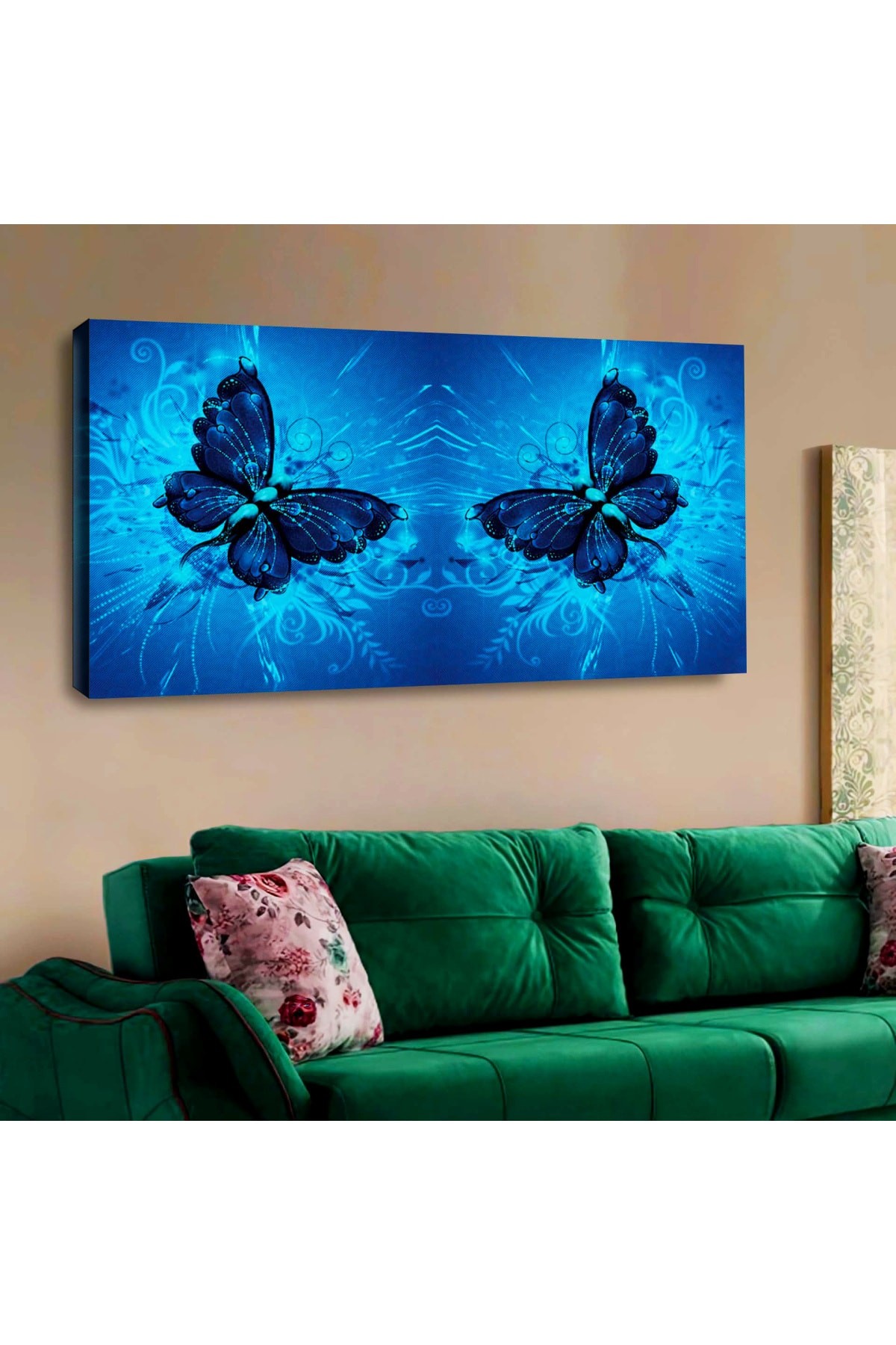Dayanıklı Ahşap Şase Dijital Baskı Kanvas Tablo 120X60Cm