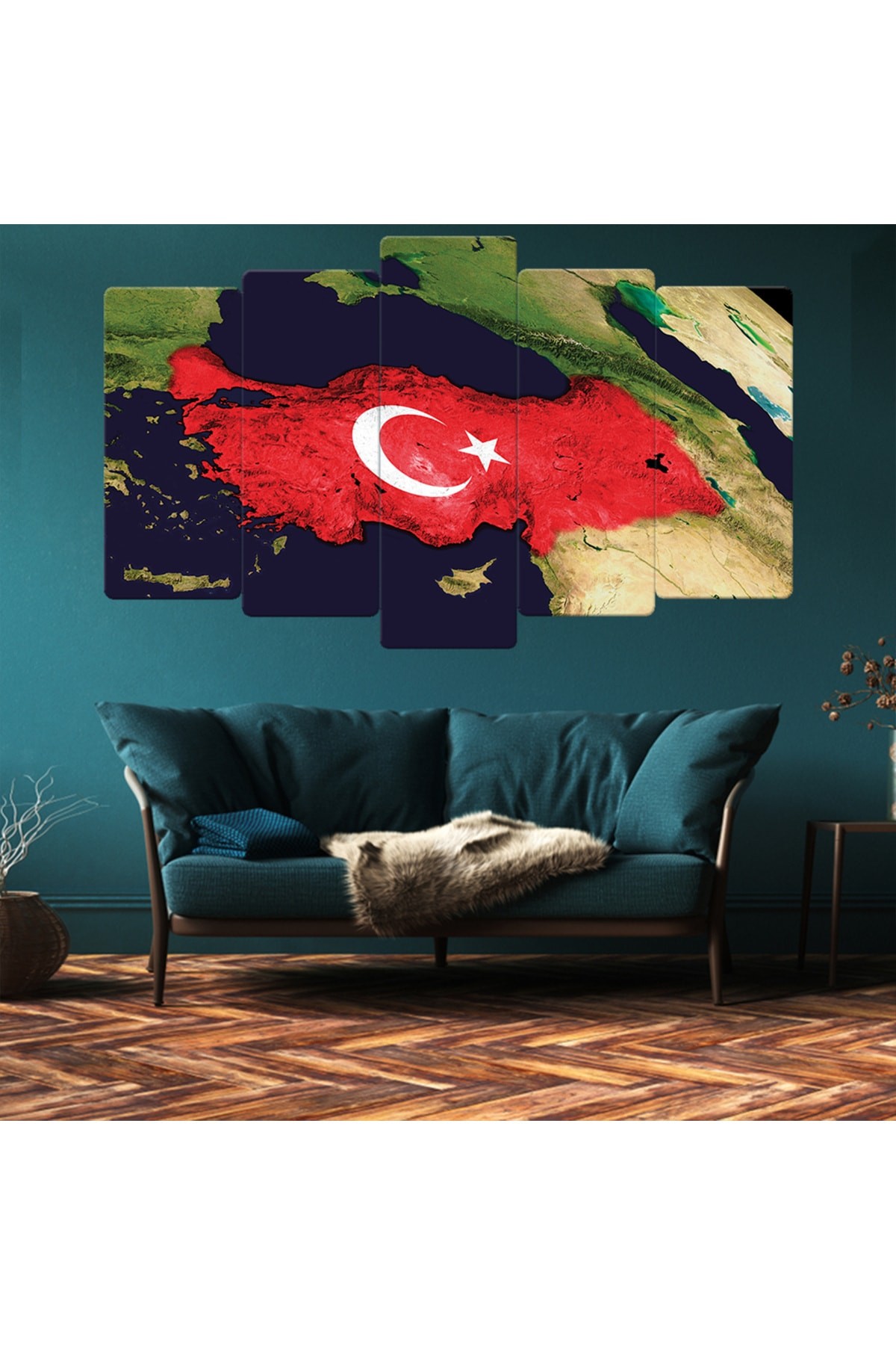 Türkiye Haritası Ekstra Dayanıklı Solmaz MDF Tablo