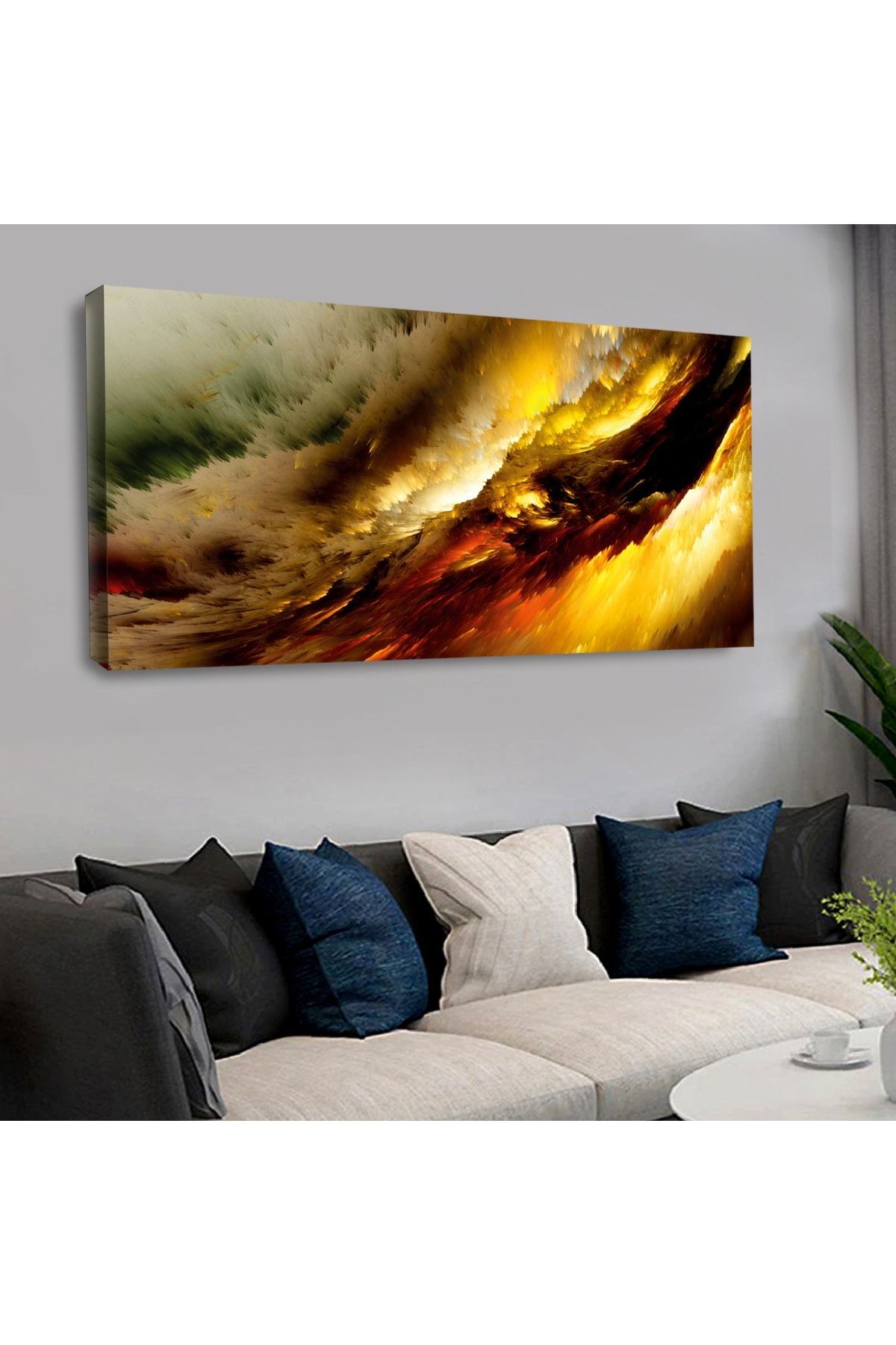 120 X 60 Cm Kanvas Renkli Tablo