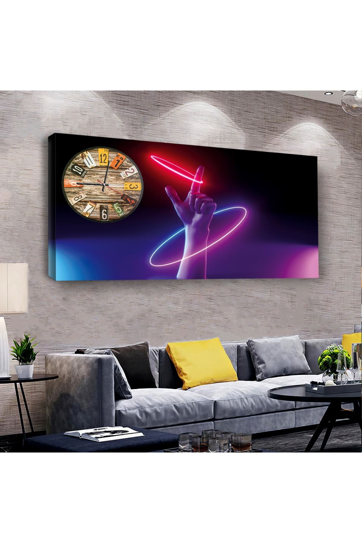 Dans Figür 100 X 50 Cm Saatli Kanvas Tablo