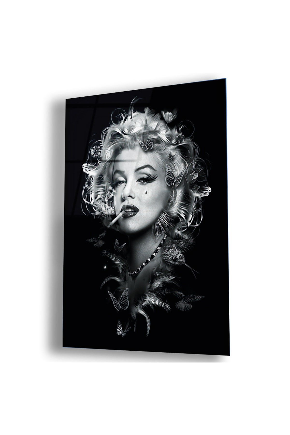Salon Tablosu Marilyn Monroe UV Baskı Kırılmaz Cam Tablo