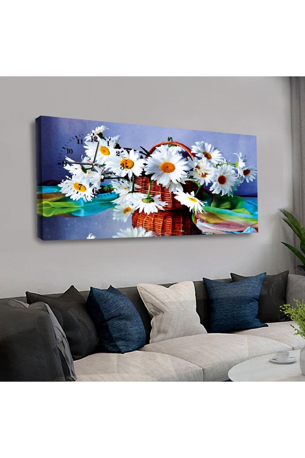 Zevahir 120x60 Cm Saatli Kanvas Tablo Kvs181