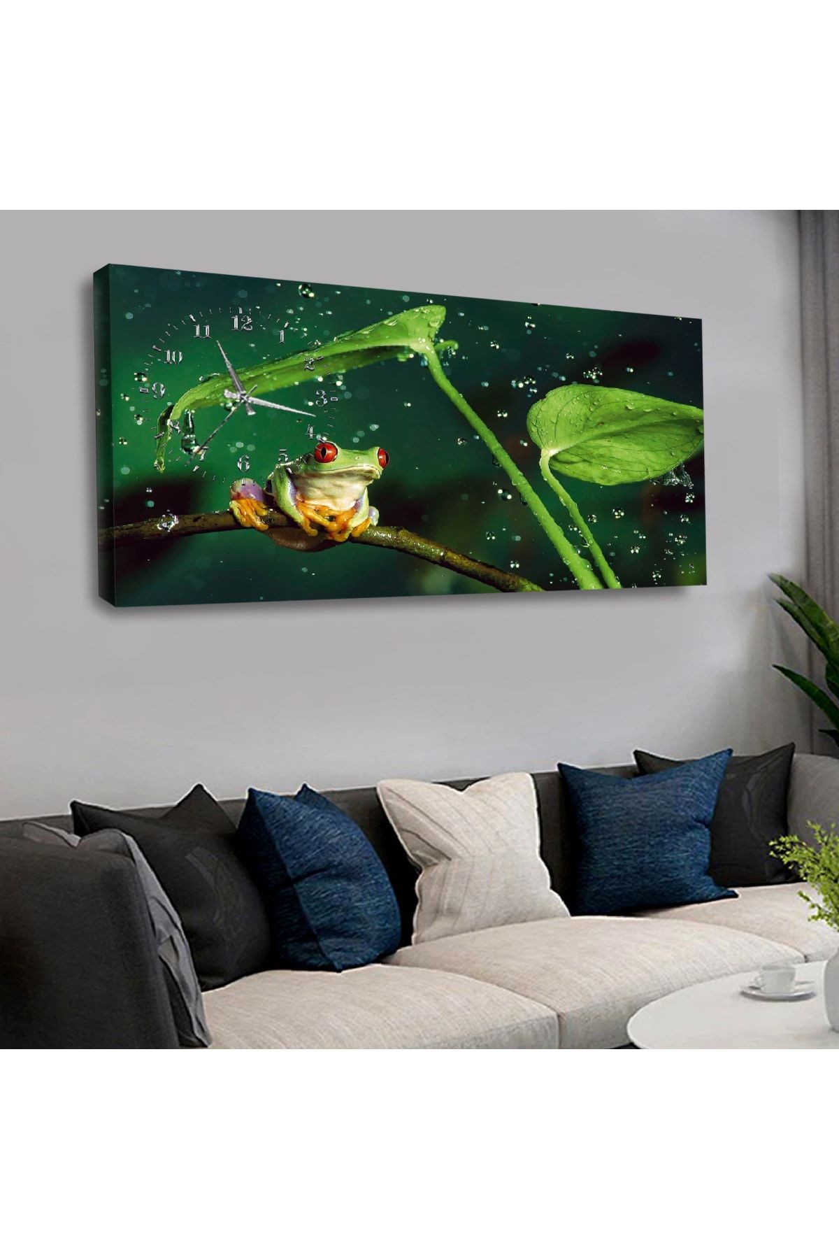 Zevahir 120x60 Cm Saatli Kanvas Tablo Kvs159