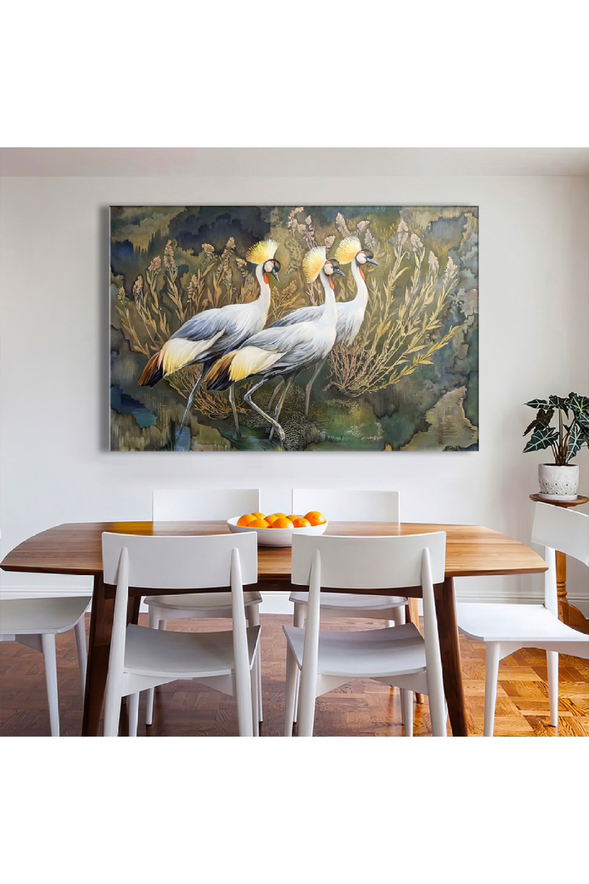 Hayvanlar Alemi Ahşap Şase Dijital Baskı Kanvas Tablo 120X80Cm