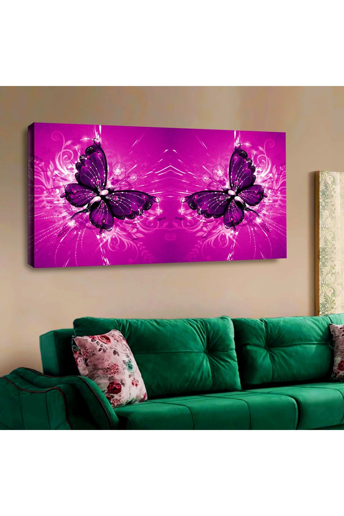 Modern Renkli Ahşap Şase Dijital Baskı Kanvas Üst Kalite Baskı Tablo 120X60Cm