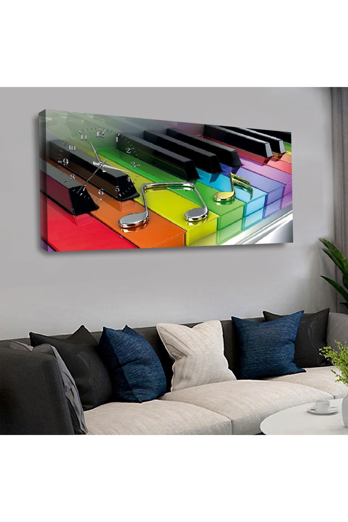 Zevahir 120x60 Cm Saatli Kanvas Tablo Kvs147