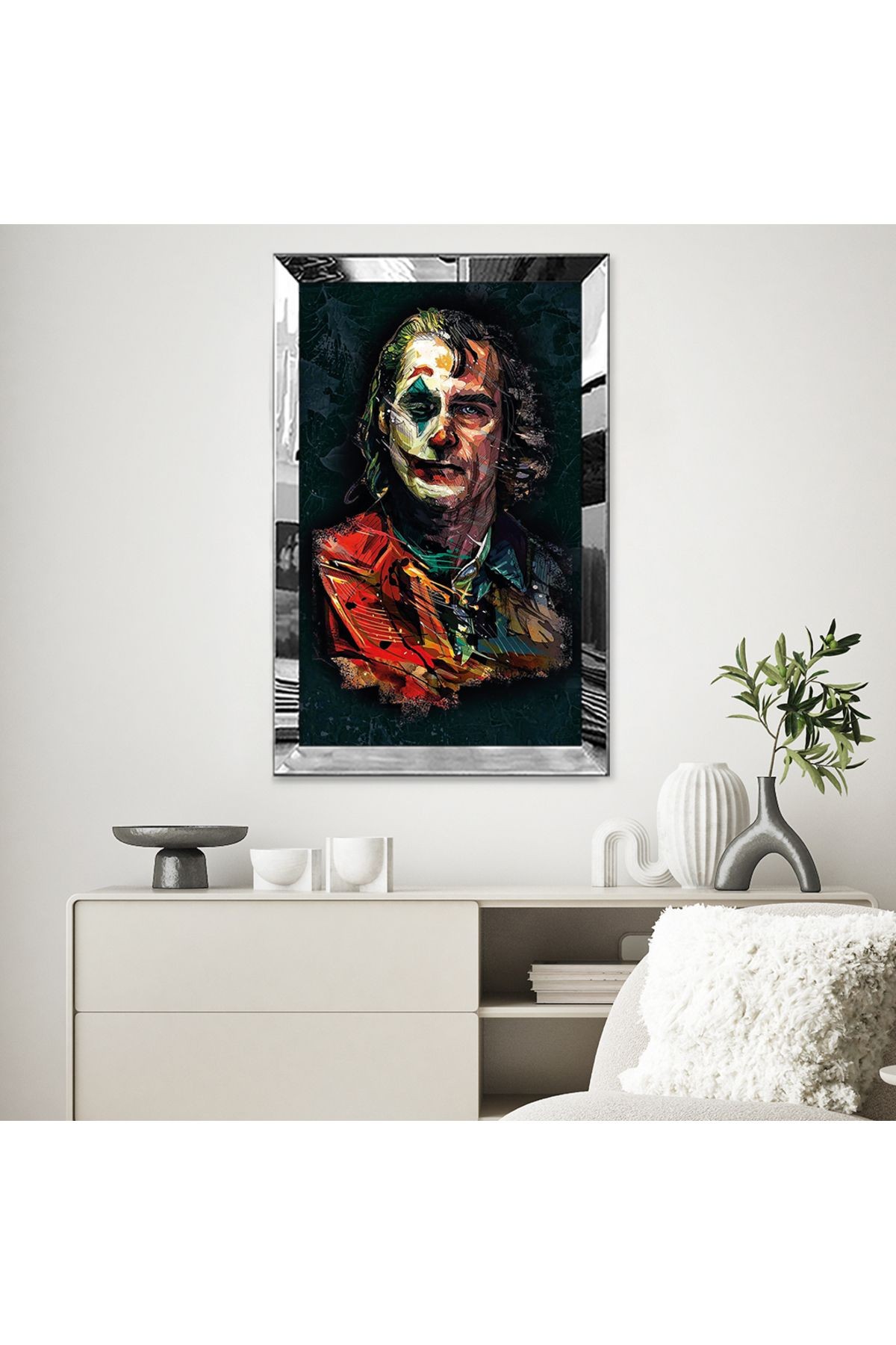 Gold Aynalı Pleksi Çerçeveli Joker Mdf Tablo